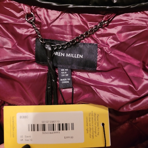 Karen Millen Black Feather Down Puffer Jacket - Picture 7 of 9